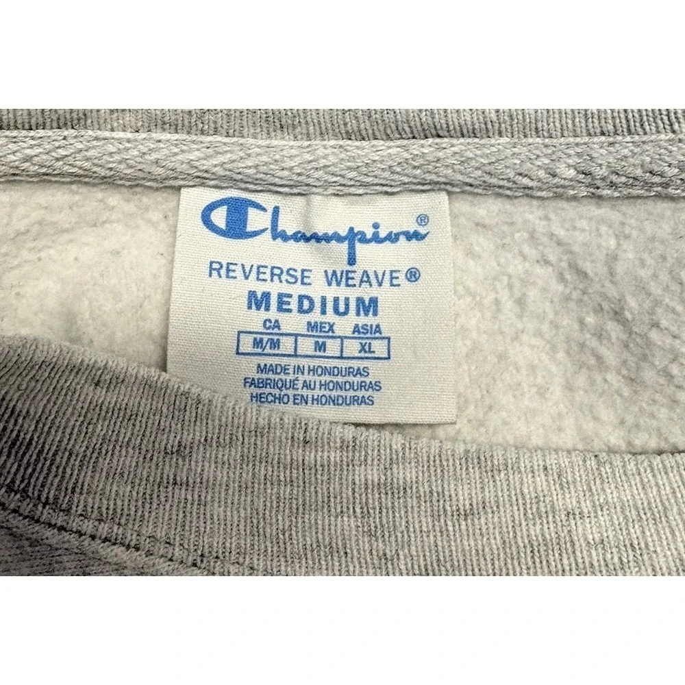 VTG Champion Reverse Weave Sweatshirt Mens M Gray Fleece Crewneck 90s Pullover